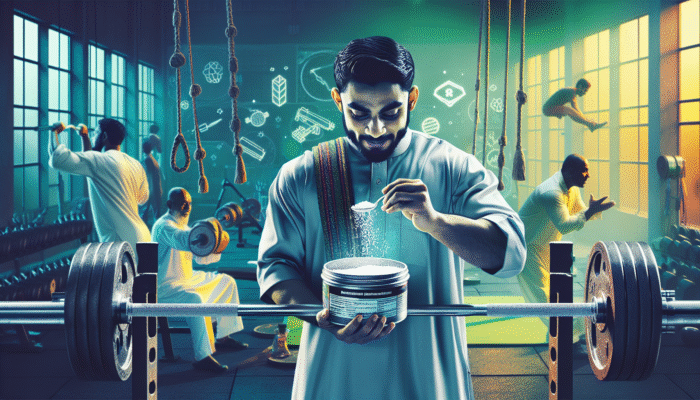 A powerlifter consuming magnesium-rich foods prior to a high-intensity workout in a gym, exhibiting focused determination.